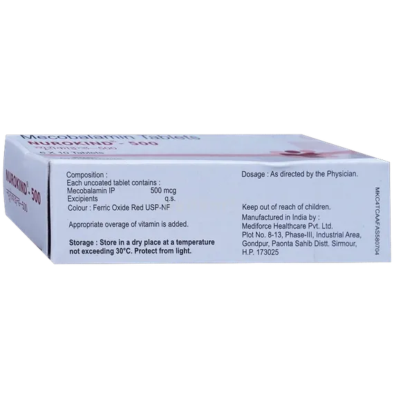 nurokind 500mcg tablet 10's